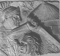 Combat entre un romain et un gaulois - bas relief - musée du Louvres.jpg